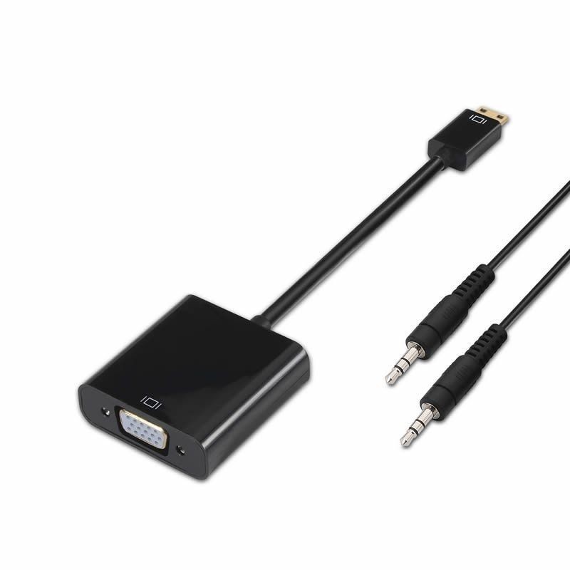 Adaptador Aisens A122-0127/ Mini HDMI Macho - VGA Hembra/ Jack 3.5 Hembra Adaptador Aisens A122-0127/ Mini HDMI Macho - VGA Hembra/ Jack 3.5 Hembra