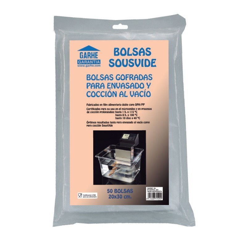 Garhe 50 Bolsas de envasado al vacio para Cocción 30X40CM - 31521 Garhe 50 Bolsas de envasado al vacio para Cocción 30X40CM - 31521